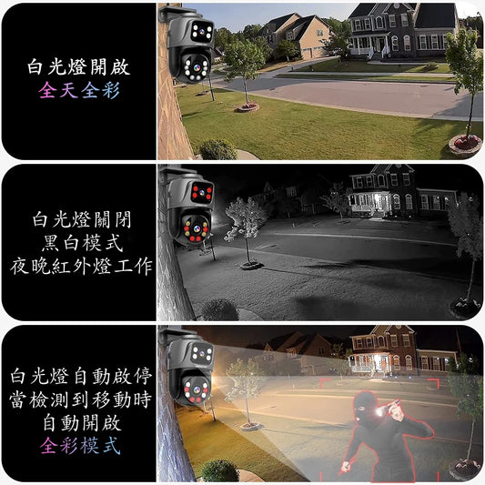 Saqicam 16路4K 8MP錄影主機NVR POE監視器套餐 6MP PTZ雙鏡頭攝影機*16 全彩夜視 語音對講